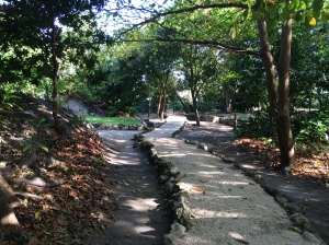 Walking path through the museum's archeological site